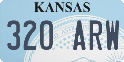 KS license plate 320ARW