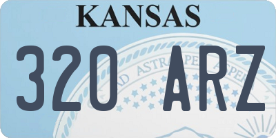 KS license plate 320ARZ