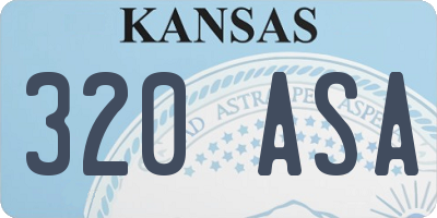 KS license plate 320ASA