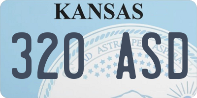 KS license plate 320ASD