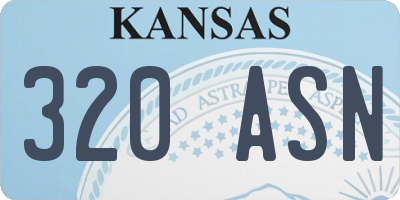 KS license plate 320ASN