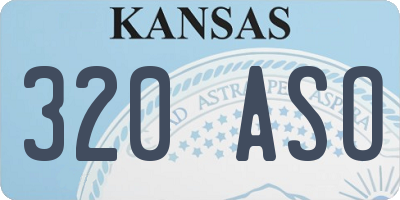 KS license plate 320ASO