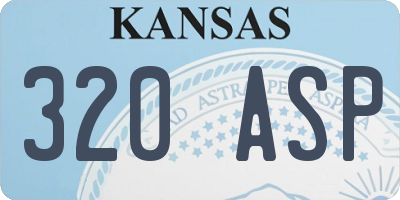 KS license plate 320ASP