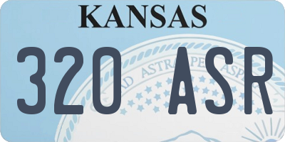 KS license plate 320ASR