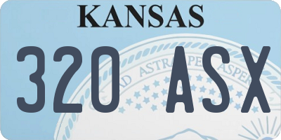 KS license plate 320ASX
