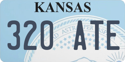 KS license plate 320ATE