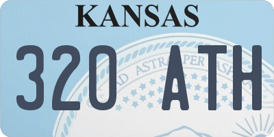 KS license plate 320ATH