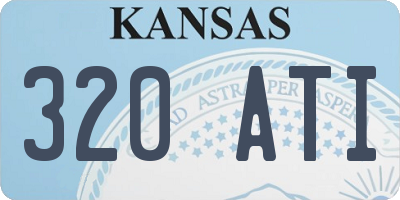 KS license plate 320ATI