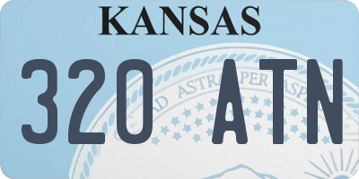 KS license plate 320ATN