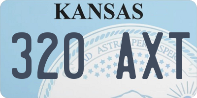 KS license plate 320AXT