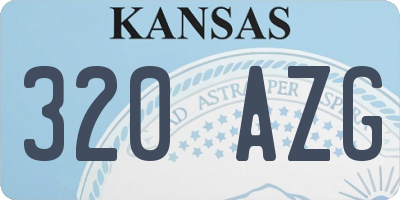 KS license plate 320AZG