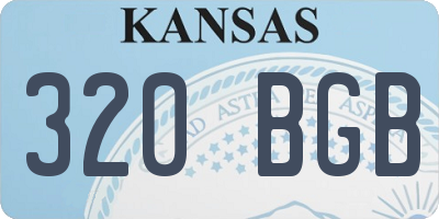 KS license plate 320BGB