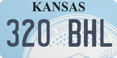 KS license plate 320BHL