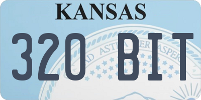 KS license plate 320BIT