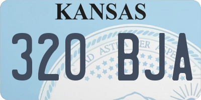 KS license plate 320BJA