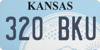 KS license plate 320BKU