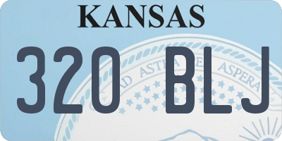 KS license plate 320BLJ