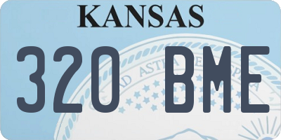 KS license plate 320BME
