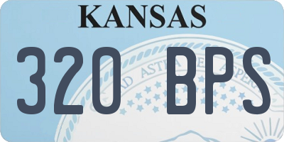 KS license plate 320BPS