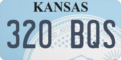 KS license plate 320BQS