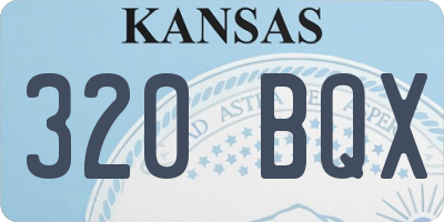 KS license plate 320BQX