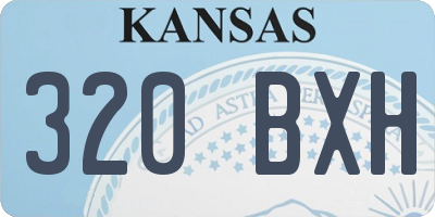 KS license plate 320BXH