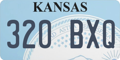 KS license plate 320BXQ