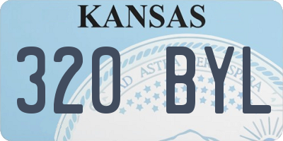 KS license plate 320BYL