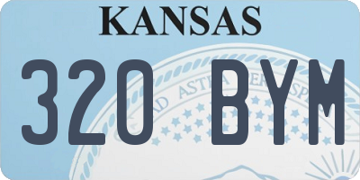 KS license plate 320BYM