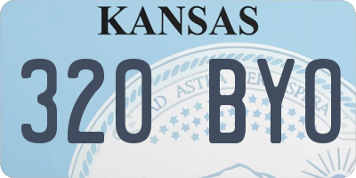 KS license plate 320BYO