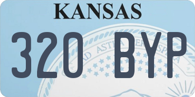 KS license plate 320BYP