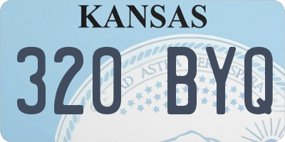 KS license plate 320BYQ