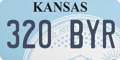 KS license plate 320BYR