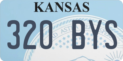 KS license plate 320BYS