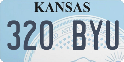 KS license plate 320BYU