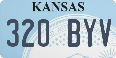 KS license plate 320BYV