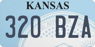 KS license plate 320BZA