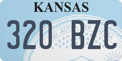 KS license plate 320BZC