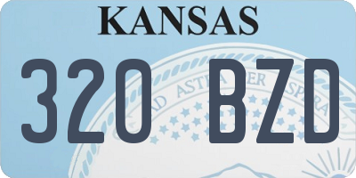 KS license plate 320BZD