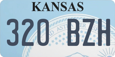 KS license plate 320BZH