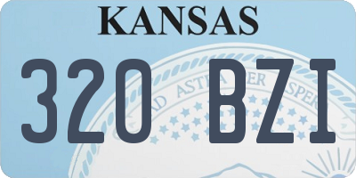 KS license plate 320BZI