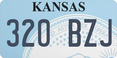 KS license plate 320BZJ