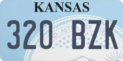 KS license plate 320BZK