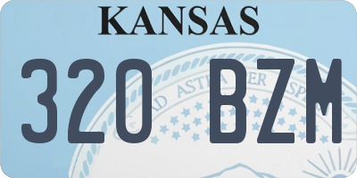 KS license plate 320BZM