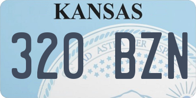 KS license plate 320BZN