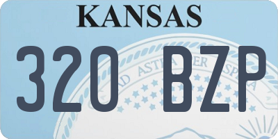 KS license plate 320BZP