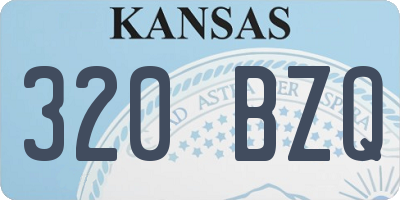 KS license plate 320BZQ
