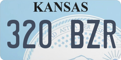 KS license plate 320BZR