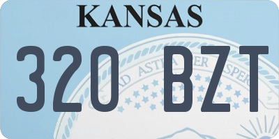 KS license plate 320BZT