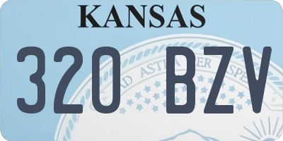 KS license plate 320BZV